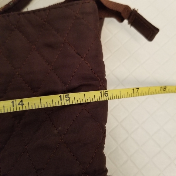 Belvah Purse Brown,blue Bow 16 X 12 See Photo 1 Spot Discoloration - Picture 2 of 8